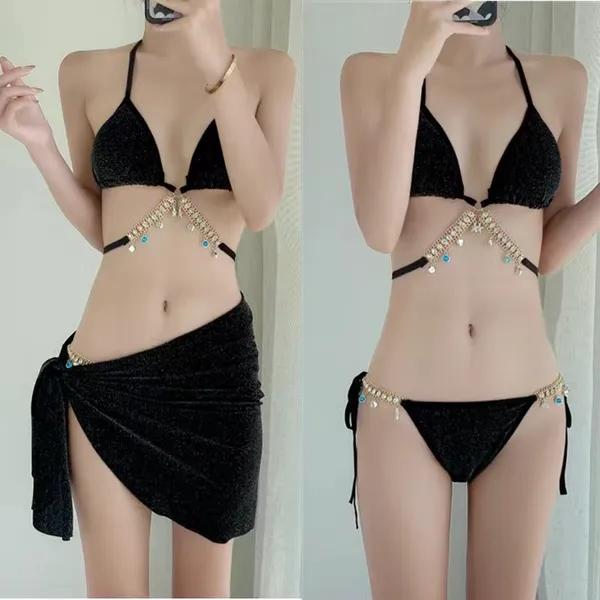 Diseñador Venta caliente Bikini Mujer Sense Beach Swim Wear Traje de baño de verano Sexy Sling Strap Bur Design Pattern Traje de baño a cuadros de alta calidad para mujer 2024