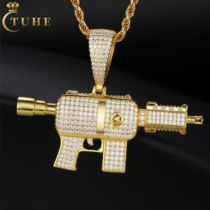 Designer hot selling geïndividualiseerde hiphop sieraden verguld 925 sterling zilver VVS Moissanite diamant Iced Out machinepistool hanger voor mannen
