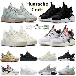 Ontwerper Huarache Craft Running Shoes Men Women Huaraches Sneaker Lunar Nieuwjaar Triple White Gum Black Sanddrift Coconut Milk Trainers Outdoor Sports Sneakers