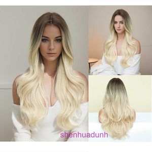 Designer Human Wigs Hair For Women Hot Selling Long Wave Curly Daily Wear of Synthetic Mechanism Fiber