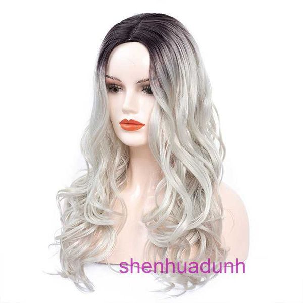 Designer Wigs Human Hair for Women Wig Fashion Wig Gradient Grade Wave Long Headcour