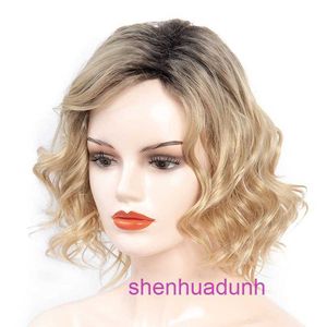 Designer Human Wigs Hair for Women Wig Wig Wig Temperament Fashion Tempérament Femme Couvre-tête bouclée