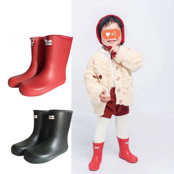 Diseñador Hunter Kid Shoe Girl Hunter Kid Sneaker Hunter Child Mini Bootrubber Botas de lluvia Fashion Fashion Wellington Boots Boot Boot Shoe size20-35