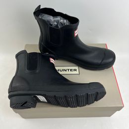 Diseñador Hunter Zapatos para fines especiales Mujer Hunter Zapatos para mujer Hunter Botas de lluvia de goma Wellies formales Botas Wellington de moda Diseño de logotipo rojo Tamaño 35-42