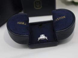Designer HW Rock Sugar Diamond Ring 925 Pure Silver plaqué 18k Platinum Ring Couple de mode Couple de couple pour hommes et femmes.