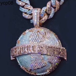 Designer Iced Out Chain Pendentif Hommes Bijoux Passes Testeur De Diamant 14K 18K Lettre En Or Massif Nom Hip Hop Personnalisé VVS Moissanite Pendentif