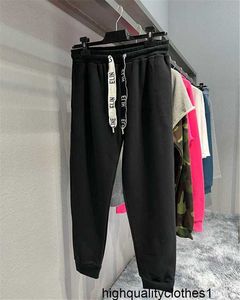 Designer Ins Tide Brand 22SS Printemps et été Ruban Lettre Hommes et Femmes Même CL Pantalon Pantalon Pantalon Couple W2BK