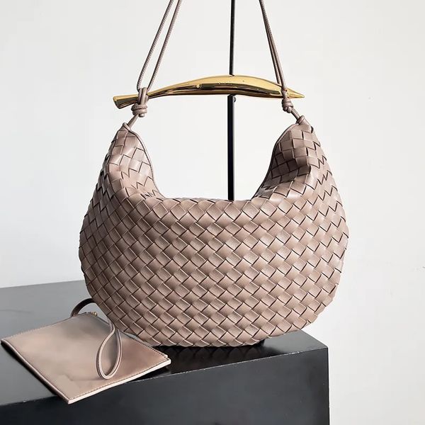 Designer Intrecciato Bag Cosmetic Handbags Woved Leather Sac à bandoulière MAN FASHE CROSSBOCK FEMME FEMME HANDE TOP CROSSBOCK Half Moon Sac Crochet Dumpling Tote Sacs