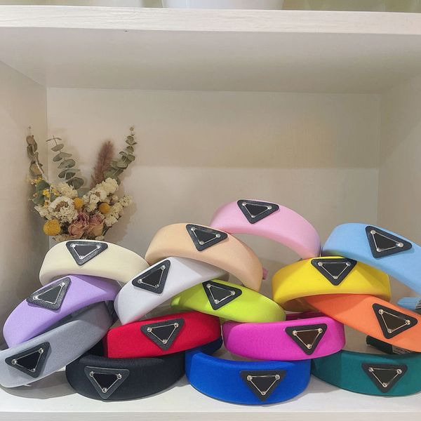 Designer Triangle Inversé Bandeaux Couleur Bonbon Bandes De Cheveux Pour Charme Femmes Fille Marque Lettre Élastique Tête Wrap Bijoux De Haute Qualité Cadeau WW