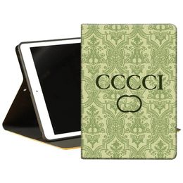 Diseñador Cajas de iPad Cajas de tableta PC para iPad Pro 11 iPad10 10.9 AIR3 10.5 AIR1 2 Mini4 Fashion G Cubierta protectora de cuero Folio plegable