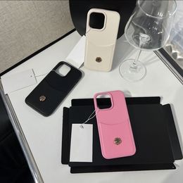 Designer iPhone 15 ProMax Phone Case 15Plus iP14 ProMax 13 12 11XR 8P Cuir métal Arbre à thé couverture arrière Mode tendance carte sac étui de téléphone