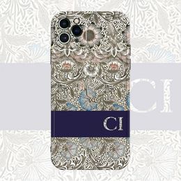 Designer Iphone Case 13 Promax Luxury Phone Cases Accessoire Alphabet Flower Design Pour 14 12 11 XR X XS 7 8 P Plus SE2 Y2