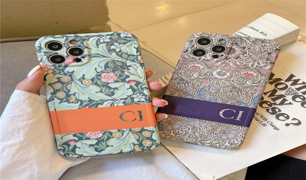 Designer Iphone Case 13 Promax Luxury Phone Cases Accessoire Alphabet Flower Design pour 14 12 11 XR X XS 7 8 P Plus SE2 YB5031704985