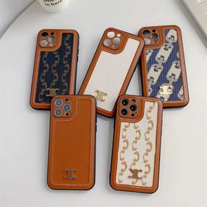 Designer iPhone-hoesjes pro promax plus merk Ce Flowers heren lederen telefoonhoesjes X Xs Xr Xsmax mode telefoonhoes