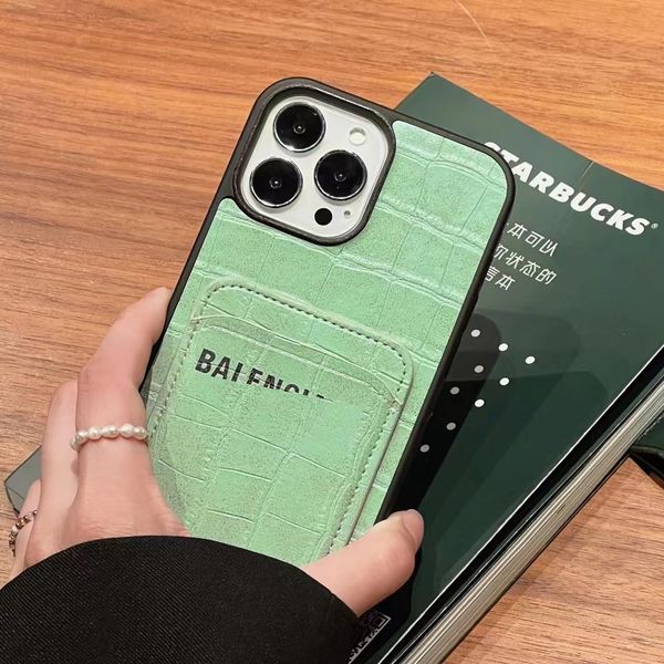 Diseñador Case de teléfono de iPhone 15 14 Pro Max B Hi Calidad Tarjeta de cuero Purso 18 17 16 15Pro 14Pro 13Pro 12Pro 13 12 12 11 X XS más cajas con Box Grils Mujer