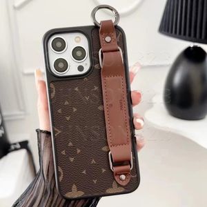 Designer iPhone Phone Cases 15 14 Pro Max Hi Quality Leather Strap Purse 18 17 16 15pro 14pro 13pro 12pro 13 12 11 Plus Case avec Logo Box Girls Woman