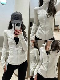 Designer Jacket atletische kleding sportkraag jas vrouw hardloop sport jas gym gym fitness strakke tops snelle top slank fit vrouwelijke workout tops sport jas