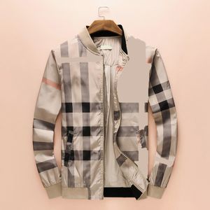 Veste pour hommes Veste de créateur Veste d'automne Petit col rond Panneau zippé Plaid Veste décontractée Vêtements de mode