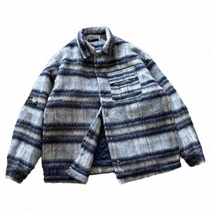 Designer Jacket Chrome Winter Hearts Sweat à capuche en vrac Veste à carreaux Hommes Femmes Couple Casual Chromee Heart Manteau à manches longues en peluche lourde Tweed Plaid ja e3Dx #