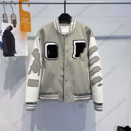 Chaqueta de diseñador Marca de moda Abrigo para hombre Invierno Nuevas chaquetas de lana Béisbol Algodón Cuello alto Top Abrigos clásicos de lujo para personas mayores