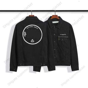 Veste de créateur Marque de haute qualité Veste offs Version correcte Basic Letter Wash Denim Manteaux Vente en gros pour hommes et femmes