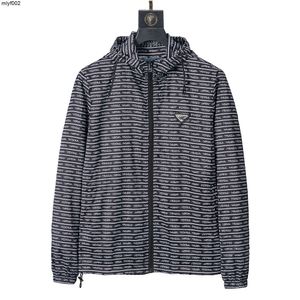 Veste de créateur coupe-vent d'automne pour hommes, manteau décontracté classique de marque française à capuche avec fermeture éclair