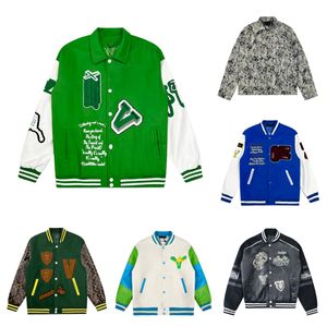 Designerjack Heren varsity honkbaluniform Hoge kwaliteit Stijlvol damesjack Geborduurde letter patchwork jassen Top met enkele rij knopen Herenkleding voor koppels