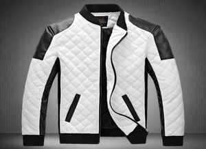 Veste designer Men039S Collier de support en cuir PU Mabille de veste en noir et blanc correspondant à grande taille de moto en cuir 1666252