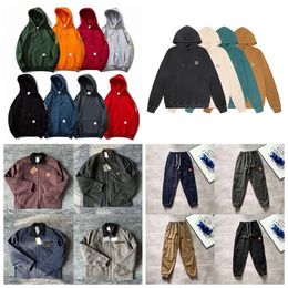 Veste de créateur veste pour homme vestes en toile lavée vintage manteau pull revers cou vêtements d'extérieur carharttt hip hop pantalon long pantalon veste carharrt