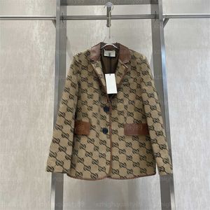 Chaqueta de diseñador Mujer Blazer Lady Traje Abrigo Manga larga Con cuello en v Doble bolsillo con letras Jacquard Elegante Tops elegantes Diseñadores Ropa para mujer Blazers Chaquetas