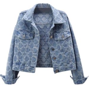 Veste veste femme à manches longues à manches jeans couche à couche