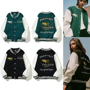 Chaquetas de diseñador Reprreesent Bomber Cotton Owner's Club Hombres Cortavientos Varsity Mens Béisbol Hip Hop Letra Patchwork Cuero Bordado Streetwear Abrigos unisex