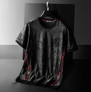 Designer Jacquard T-shirt masque d'été grand luxe Luxury Simple Ribbon Européen Rouge décontracté coule Couet court