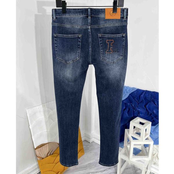 Designer jean pantalons mode brodé denim pantalons hommes femmes slim fit skinny jeans lavés pantalons droits