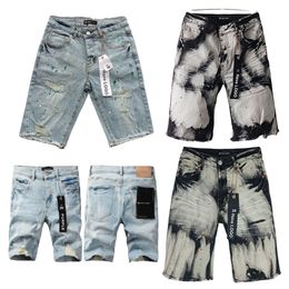 Designer Jean Short Purple Jeans Shorts pour homme jean short femme trous décontracté l'été mode bleu jeans shorts féminins style luxe pourpre marque jeans court denim