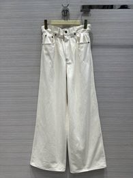 Jeans de diseñador 2024 Nuevo primavera de pantalones rectos de la moda Sume Smame Style Pantalones de lujo para mujeres 0404-9