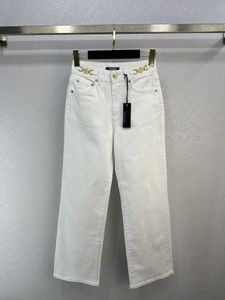 Designer Jeans 2024 Nouveau pantalon droit de mode Spring Summer Brand de style luxe pour femmes de luxe 0225-13