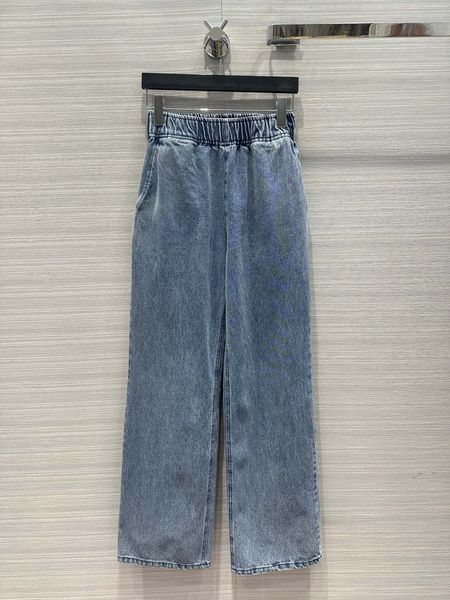 Jeans de styliste pour femmes, pantalons droits à panneaux, de marque du même style, de luxe, vêtements de luxe, nouvelle collection printemps été 2024, 0126-15