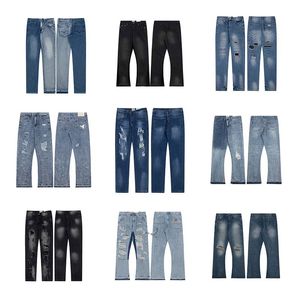 Jeans de créateurs mode en détresse déchiré femmes denim cargo pour hommes pantalons noirs qualité haut de gamme pantalons rétro droits pantalons de moto lavage patchwork jeans de luxe