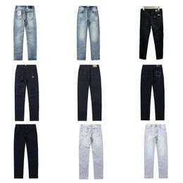 jeans de designer mode luxe patchwork denim rue jeans pour femmes lettre imprimée all-match pantalon unisexe à jambe droite hip hop skinny jeans de broderie droite