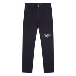 Jean designer pour hommes Brand V blanc Letter Logo Pantalon Pantalon Mens Pant de jambe droite décontractée