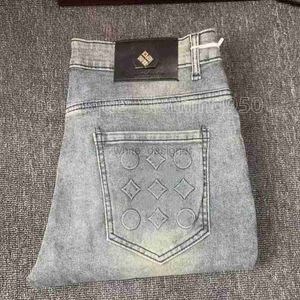 Designer Jeans voor heren klassiek geborduurd alfabet jeans modemerk katoen hoge kwaliteit stretchbroek herfst en winter F01K9