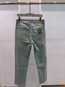 Jeans de créateurs pour hommes 2024 printemps nouveau tube droit entièrement en denim long pantalon LETTER BROIDEM