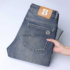 Jeans de diseñador para hombres Danba Classic Blue Wash Quality Water Jeans Elastic Slim Fit Pequeños pies rectos Pantalones para hombres