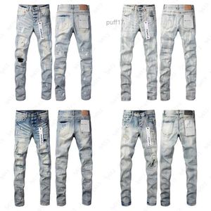 Jeans de créateurs pour hommes Jeans High Street Denim Trafer Europe et les États-Unis Fashion Tide Fit Hole Hip-Hop Slim Jean Pantals Ziz2