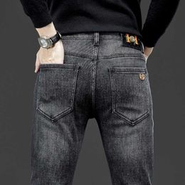 Designer jeans voor high-end heren jeans trendy elastische broek heren in de herfst