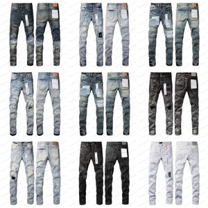 Jeans de designer pour pantalon pour hommes en jean violet jean pourpre jeans masculine tendances en détresse du mottel en détresse