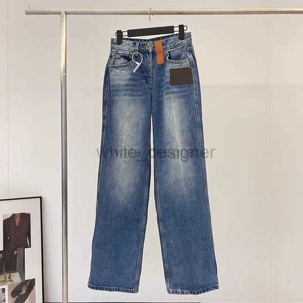 Jeans de créateurs pour hommes jeans jeans classiques jeans en cuir vintage pantalon de jambe large pantalon polyvalent à la mode à la jambe à la mode