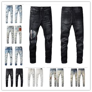 Designer Jeans français à la mode masculine de vélo masculin élastique élastique jean décontracté pantalon serré masculin élastique 2024 TOP