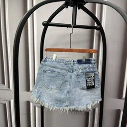 Designer jeans ksubi vrouw rok dames kleding nieuwe niet -botsing shirt pantaloncini onregelmatige rauw zoom gepersonaliseerde denim kort 293